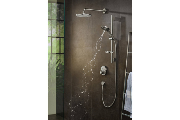 Шланговое подключение Hansgrohe FixFit 26453000 хром штанга 6.5 см,  в современном стиле