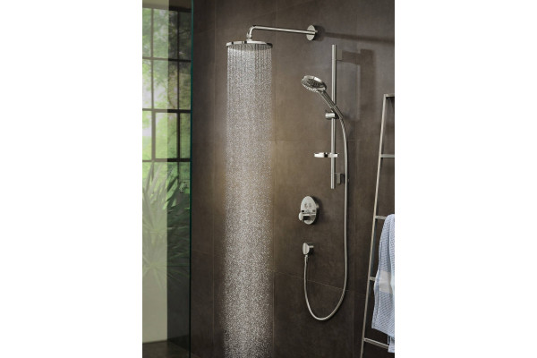 Шланговое подключение Hansgrohe FixFit 26453000 хром штанга 6.5 см,  в современном стиле