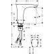 Смеситель Hansgrohe PuraVida 15170400 для раковины, белый, хром, сенсорный, длина излива 12.9 см