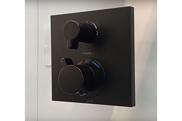 Термостат Hansgrohe Ecostat Square 15714670 для душа, матовый черный, термостат