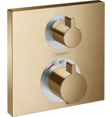 Термостат Hansgrohe Ecostat Square 15714140 для душа, шлифованная бронза, термостат
