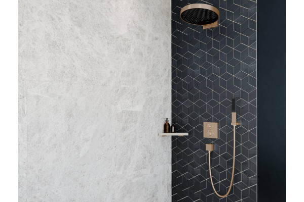 Термостат Hansgrohe Ecostat Square 15714140 для душа, шлифованная бронза, термостат