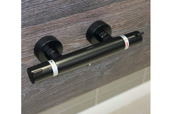 Термостат Hansgrohe Ecostat Comfort 13116670 для душа, матовый черный, термостат