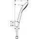 Душевой гарнитур Hansgrohe Croma Select S 26421400 белый, хром, штанга 28.9 см, шланг пластиковый 125 см