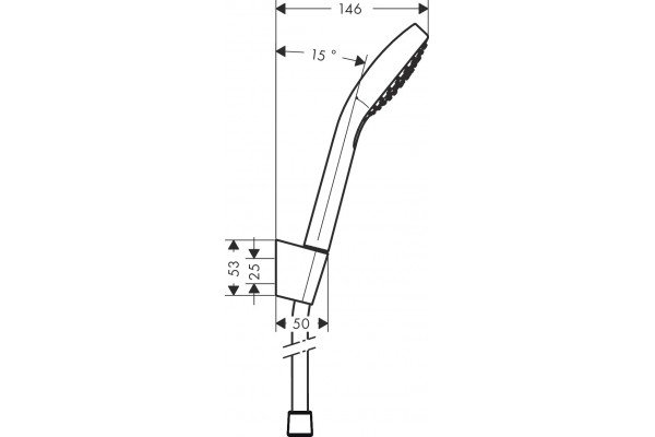 Душевой гарнитур Hansgrohe Croma Select E 26425400 белый, хром, штанга 28.9 см, шланг пластиковый 125 см