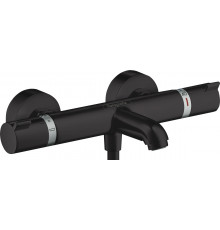 Термостат Hansgrohe Ecostat Comfort 13114670 для ванны с душем, матовый черный, термостат, длина излива 17.7 см