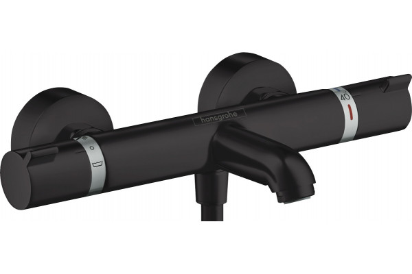 Термостат Hansgrohe Ecostat Comfort 13114670 для ванны с душем, матовый черный, термостат, длина излива 17.7 см