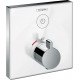 Термостат Hansgrohe ShowerSelect Glass 15737400 для душа, белый - хром, термостат