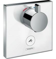 Термостат Hansgrohe ShowerSelect Glass 15735400 для душа, белый - хром, термостат