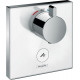 Термостат Hansgrohe ShowerSelect Glass 15735400 для душа, белый - хром, термостат