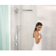 Термостат Hansgrohe ShowerSelect Glass 15735400 для душа, белый - хром, термостат