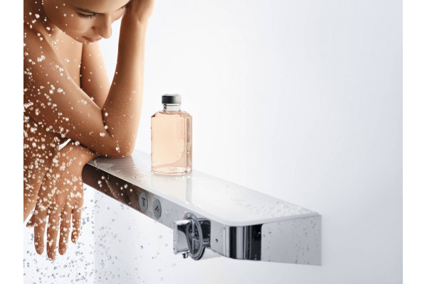 Термостат Hansgrohe ShowerTablet Select 13184400 для душа, белый - хром, термостат