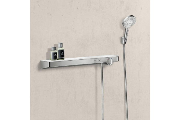 Термостат Hansgrohe ShowerTablet Select 13184400 для душа, белый - хром, термостат