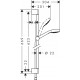 Душевой гарнитур Hansgrohe Croma Select E 26584400 белый, хром, штанга 66.9 см, шланг пластиковый 160 см