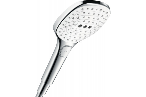 Душевая лейка Hansgrohe Raindance Select E 26521400 белый - хром штанга 24 см, 3 режима
