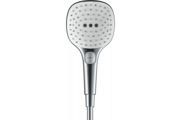 Душевая лейка Hansgrohe Raindance Select E 26521400 белый - хром штанга 24 см, 3 режима