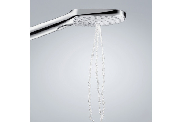 Душевая лейка Hansgrohe Raindance Select E 26521400 белый - хром штанга 24 см, 3 режима