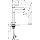 Смеситель Hansgrohe Metris 31185000 для раковины однорычажный, хром