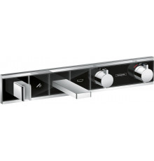 Термостат Hansgrohe RainSelect 15359600 для ванны с душем, черный - хром, термостат, длина излива 18.3 см