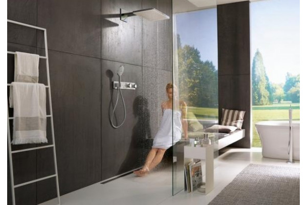 Термостат Hansgrohe RainSelect 15356400 для душа, белый - хром, термостат