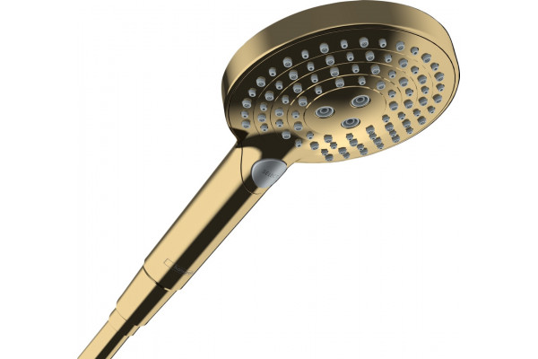 Душевая стойка Hansgrohe Raindance Select S 240 1jet 27633990 Showerpipe, полированное золото, штанга 111.4 см, шланг пластиковый 160 см