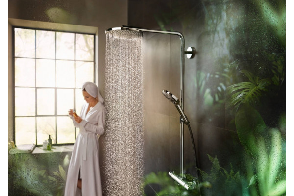 Душевая стойка Hansgrohe Raindance Select S 240 1jet 27633000 Showerpipe, хром, штанга 111.4 см, шланг пластиковый 160 см