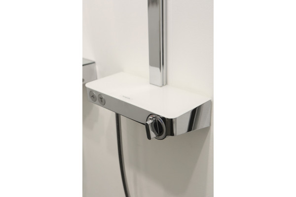 Душевая стойка Hansgrohe Raindance E 360 27288400 Showerpipe, белый, хром, штанга 113.7 см, шланг пластиковый 160 см
