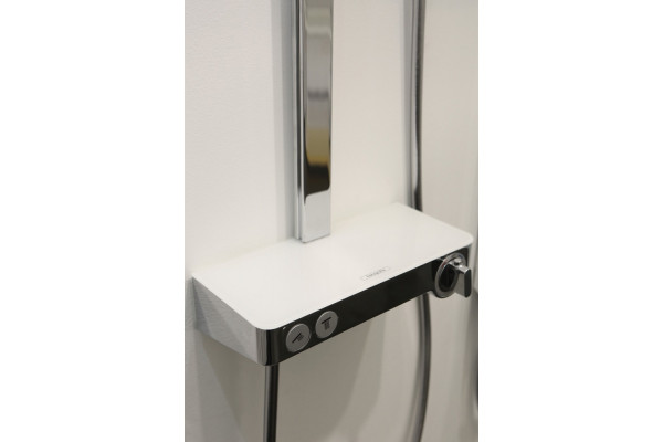 Душевая стойка Hansgrohe Raindance E 360 27288400 Showerpipe, белый, хром, штанга 113.7 см, шланг пластиковый 160 см