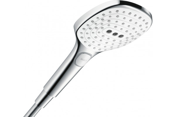 Душевая стойка Hansgrohe Raindance E 360 27288400 Showerpipe, белый, хром, штанга 113.7 см, шланг пластиковый 160 см