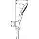 Душевой гарнитур Hansgrohe Raindance Select S 26721400 белый, хром, штанга 25 см, шланг пластиковый 160 см