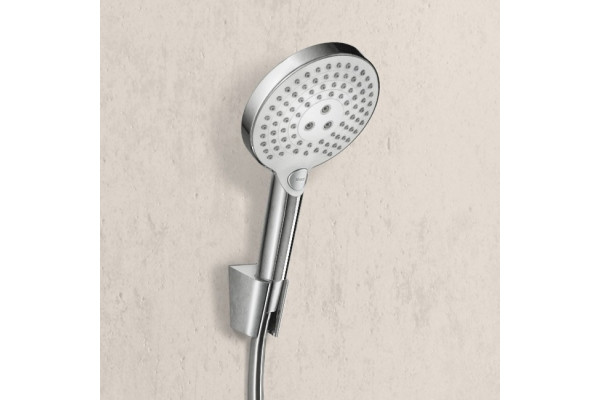Душевой гарнитур Hansgrohe Raindance Select S 26721400 белый, хром, штанга 25 см, шланг пластиковый 160 см