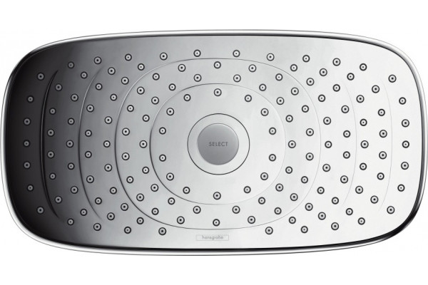 Верхний душ Hansgrohe Raindance Select E 300 2jet 26608000 хром штанга 19.6 см,  в современном стиле