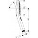 Душевая лейка Hansgrohe Raindance Select E 26520340 шлифованный черный хром штанга 24 см,  в современном стиле