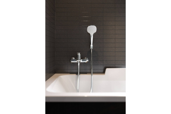 Душевой гарнитур Hansgrohe Croma Select E 26424400 белый, хром, штанга 28.9 см, шланг пластиковый 125 см