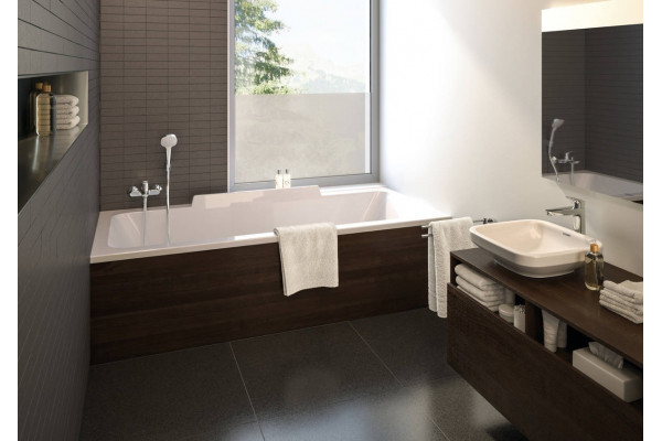 Душевой гарнитур Hansgrohe Croma Select E 26424400 белый, хром, штанга 28.9 см, шланг пластиковый 125 см