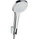 Душевой гарнитур Hansgrohe Croma Select E 26412400 белый, хром, штанга 28.9 см, шланг пластиковый 160 см