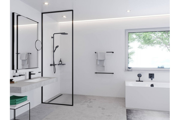 Душевая лейка Hansgrohe Raindance Select S 26530670 матовая черная цвет черный, штанга 22.25 см