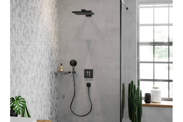 Душевая лейка Hansgrohe Raindance Select S 26530670 матовая черная цвет черный, штанга 22.25 см