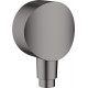 Шланговое подключение Hansgrohe FixFit 26453340 шлифованный черный хром штанга 6.5 см,  в современном стиле