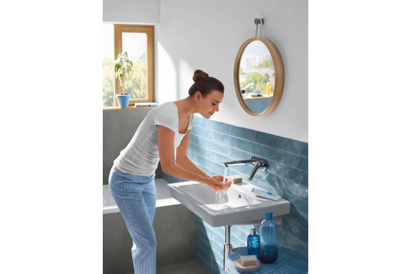 Смеситель Hansgrohe Novus 71127000 для раковины, хром, однорычажный, длина излива 19.4 см
