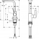 Смеситель Hansgrohe Metris S 31161000 для раковины однорычажный, хром