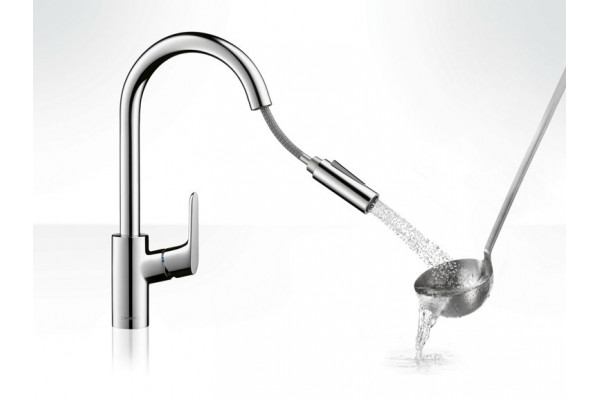 Смеситель Hansgrohe Focus 31815000 для кухонной мойки однорычажный, хром