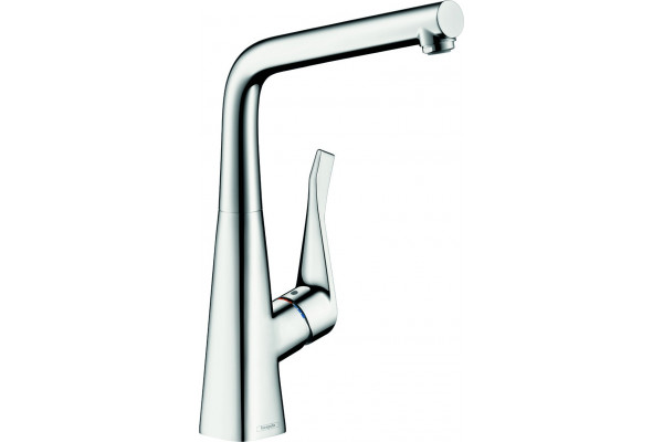 Смеситель Hansgrohe Metris 14822000 для кухонной мойки однорычажный, хром