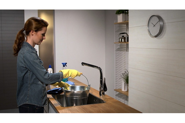 Смеситель Hansgrohe Metris 14822000 для кухонной мойки однорычажный, хром