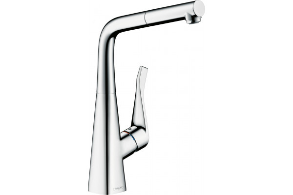 Смеситель Hansgrohe Metris 14821000 для кухонной мойки однорычажный, хром