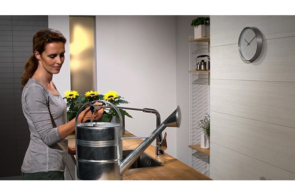 Смеситель Hansgrohe Metris 14821000 для кухонной мойки однорычажный, хром