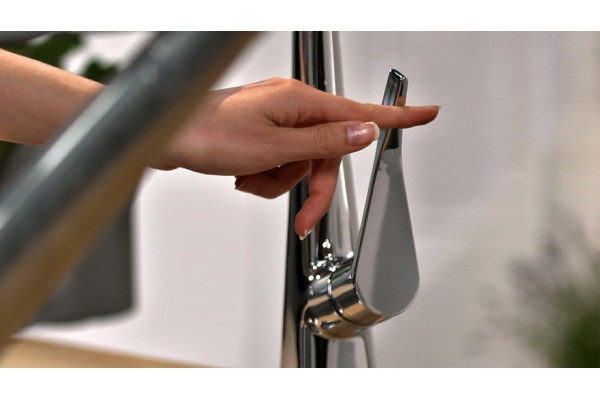 Смеситель Hansgrohe Metris 14821000 для кухонной мойки однорычажный, хром