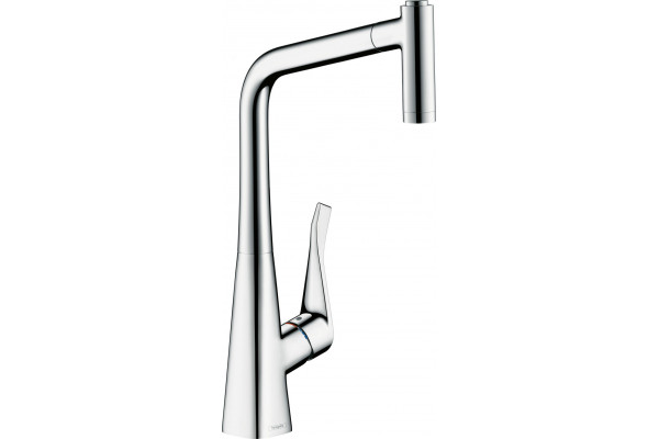 Смеситель Hansgrohe Metris 14820000 для кухонной мойки однорычажный, хром