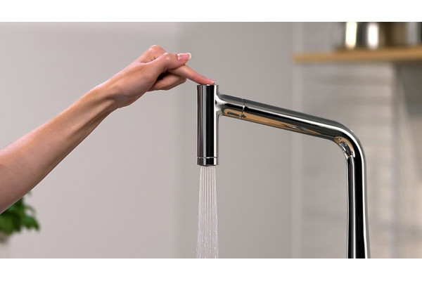 Смеситель Hansgrohe Metris 14820000 для кухонной мойки однорычажный, хром