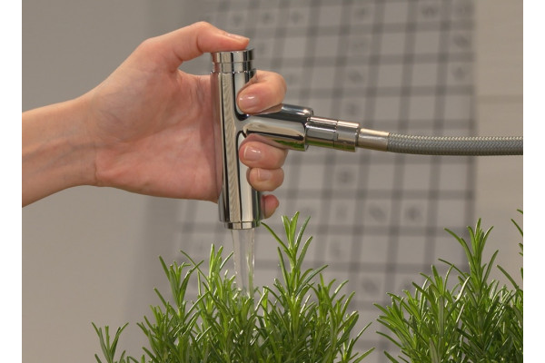 Смеситель Hansgrohe Metris 14820000 для кухонной мойки однорычажный, хром